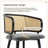 BlingBin Esszimmerstuhl 2/4/6 Stühle Esszimmerstühle mit Rattan-Rückenlehne, Loungesessel (2er Set, 2 St), Sitzkissen aus Samt-Kissen, für Restaurants, Wohnzimmer und Cafés Bild 3