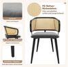 BlingBin Esszimmerstuhl 2/4/6 Stühle Esszimmerstühle mit Rattan-Rückenlehne, Loungesessel (2er Set, 2 St), Sitzkissen aus Samt-Kissen, für Restaurants, Wohnzimmer und Cafés Bild 4