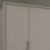 Drehtürenschrank Kleiderschrank 313cm Passepartout Spiegel Sand Grau mit Grafit Bild 5