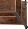 tectake Beistelltisch Couchtisch Memphis 34x30x59cm (1-St, 1 tlg), Handlicher Beistelltisch mit drei Ablagen im rauen Fabrik-Look Bild 3