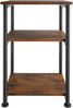 tectake Beistelltisch Couchtisch Memphis 34x30x59cm (1-St, 1 tlg), Handlicher Beistelltisch mit drei Ablagen im rauen Fabrik-Look Bild 2