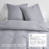 Topfinel Bettwäsche Bettwäsche 135x200 4teilig weiche Vorgewaschene Hautfreundlich, 100% Mikrofaser, 4 teilig, 2 Bettbezüge 135 x 200 2 Kissenbezüge 80x80 Reißverschluss Hellgrau Bild 2