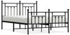 vidaXL Bettgestell mit Kopf- und Fußteil Metall Schwarz 150x200 cm 353557 Bild 2