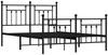 vidaXL Bettgestell mit Kopf- und Fußteil Metall Schwarz 150x200 cm 353557 Bild 3