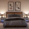 vidaXL Wand-Nachttische mit LED-Leuchten 2 Stk. Betongrau 852082 Bild 5