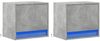 vidaXL Wand-Nachttische mit LED-Leuchten 2 Stk. Betongrau 852082 Bild 3