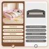 Daybett 214 × 152 × 64,5 cm ,140 × 200 cm Liegefläche – Vliesimitat & MDF,16‑Farben LED, USB/Typ‑C, Rosa Bild 5