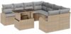 vidaXL Gartensofa-set mit Speicher 9 pcs Beige Poly-Rattan 3348616 Bild 2