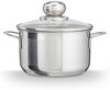 Level One Topf Edelstahl 12 cm Kochtopf Induktion 0,8 Liter, Mini Fleischtopf & Bratentopf mit Glasdeckel für den Backofen, rostfreier Edelstahl, für alle Herdarten geeignet Bild 5