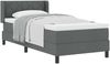 vidaXL Boxspringbett mit Kopfteil Dunkelgrau 190 x 90 cm Stoff 3341140 Bild 2