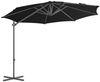 Sonnenschirm, Ampelschirm, Gartenschirm mit Stahl-Mast 300 cm Schwarz Bild 2