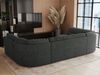 Ecksofa, Sofa big XXL, Wellenfedern, Wohnlandschaft XXL, mit Schlaffunktion - COMODO U - Dunkelgrau Stoff - Topper T25 Bild 4