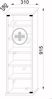 VCM Medizinschrank Gusal 916992 Weiß H. 92 x B. 31 x T. 18 cm Bild 5