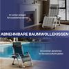 Huracan Gartenliege Sonnenliege Klappbar, Gartenliege Wetterfest mit Ergonomisches Polster, 1 St, Strandliege Verstellbare Rückenlehne, Liegestuhl Garten mit Nackenkissen Getränkehalter Seitentasche Bild 3