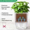 Selbstbewässernder Kräutertopf 3er Set Küche Fensterbank weiß 18.2x11x15.3 cm Bild 3