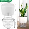 Selbstbewässernder Kräutertopf 3er Set Küche Fensterbank weiß 18.2x11x15.3 cm Bild 2