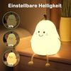 BlingBin LED Nachtlicht Silikon Kinder Nachtlampe, USB Aufladung, 7 Farben, Timer, Timer-Funktion (30/60 Min) für automatische Abschaltung, LED fest integriert, Warmweiß, 7 Farben, 3 Helligkeitsstufen + 7 Farben für flexible Beleuchtung Bild 3