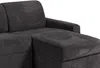 Vente-unique - CALITO Sofa SamtStoff Grau - B 223 cm152 cm x H 93 cm x L 298 cm Bild 5