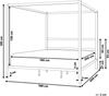Bett mit Lattenrost LESTARDS 180 x 200 cm Metall Weiß Bild 2
