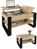 TREND WERK Couchtisch Lift-Couchtisch höhenverstellbar Sofatisch 92×54 cm mit Stauraum (verstecktem Fach Wohnzimmertisch Holz modern Wohnzimmertisch) Bild 2