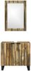 vidaXL Badezimmerschrank-Set 2 pcs Natur Massivholz Mango 3310042 Bild 5
