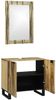 vidaXL Badezimmerschrank-Set 2 pcs Natur Massivholz Mango 3310042 Bild 2