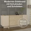 ibonto SIDEBOARD 180 x 75,5 x 46,6 cm Granitoptik Kommode viel Stauraum (H 75.5 x T 46.6 x B 180 cm) Bild 3
