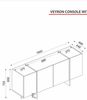 ibonto SIDEBOARD 180 x 75,5 x 46,6 cm Granitoptik Kommode viel Stauraum (H 75.5 x T 46.6 x B 180 cm) Bild 5