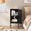 Nachtschrank Hausjärvi 82x35x35 cm Türgriff links Stahl Schwarz [en. casa] Bild 3