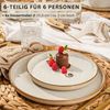 SÄNGER Dessertteller Set Rio Creme - 6 teilig aus Steingut Bild 2