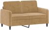 vidaXL 2-Sitzer-Sofa Braun 120 cm Samt 359439 Bild 2