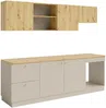 Vente-unique - YORINA Küchenmöbel Holz, Platte BeigeBeige - B 60 cm x H 85 cm x L 242 cm Bild 3
