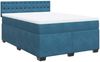 vidaXL Boxspringbett mit Matratze Blau 140x200 cm Samt 3288646 Bild 3
