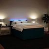 vidaXL Boxspringbett mit Matratze Blau 140x200 cm Samt 3288646 Bild 4