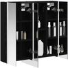 vidaXL Badezimmerspiegelschrank Schwarz Eichen-Optik 889248 Bild 3