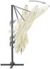 vidaXL Ampelschirm mit Aluminiummast 300 x 300 cm Sand 44632 Bild 4