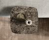 Couchtisch Edge Boot 50x50 cm Keramik Laminam® Emperador Extra Lucidato Dunkelbraun Eleny Metall Effektfinish Titan Bild 4