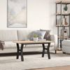 vidaXL Couchtisch Y-Gestell 100x50x45,5 cm Massivholz Kiefer Stahl 3282776 Bild 3