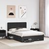 vidaXL Bettrahmen mit Kopfteil Schwarz 140 x 190 cm Holzwerkstoff 3412784 Bild 3