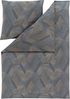 Estella Samt + Seide Flanell Bettwäsche 155x220 Levico graphit Rauten 5461-840 Bild 2