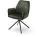Polsterdrehstuhl >Ottawa< (2-er Set) in Olive aus Metall - 60x89x64cm (BxHxT) Bild 3