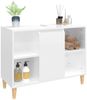 vidaXL Waschbeckenunterschrank Hochglanz-Weiß 80x33x60cm Holzwerkstoff 821286 Bild 4