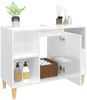 vidaXL Waschbeckenunterschrank Hochglanz-Weiß 80x33x60cm Holzwerkstoff 821286 Bild 5