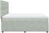 vidaXL Boxspringbett mit Matratze Hellgrau 180x200 cm Samt 3292418 Bild 5