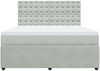 vidaXL Boxspringbett mit Matratze Hellgrau 180x200 cm Samt 3292418 Bild 4