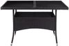 vidaXL Garten-Esstisch Schwarz Poly Rattan und Glas 46189 Bild 3