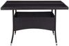 vidaXL Garten-Esstisch Schwarz Poly Rattan und Glas 46189 Bild 2