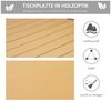 Outsunny Gartentisch Für 8 Personen Gartenmöbel Loungemöbel pflegeleicht Kunststoff (Aluminiumtisch, 1-St, Esstisch), Natur+Schwarz 190 x 90 x 74 cm Bild 4