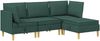 vidaXL Modular Sofa Set mit Stauraum 4 pcs Dunkelgrün Stoff 3413700 Bild 2