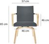 Ergonomischer Seniorenstuhl MOVO mit Armlehnen, Bezug Grau Bild 4